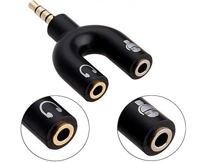 MULTYBYTE STEREO TO STEREO (MALE TO FEMALE 2 IN 1 OUT) CONNECTOR 3.5MM